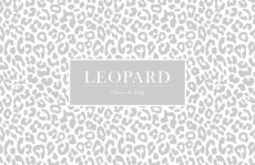 画像3: 【陶器用】LEOPARD転写紙- Animalグレー-  A3サイズ | ポーセラーツ転写紙 (3)