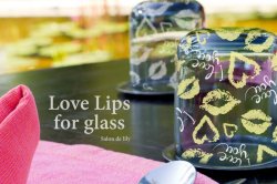 画像1: 500円特別価格【ガラス用】Love Lips  -モンローイエロー- 　 *アウトレット品含む