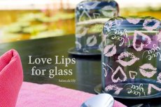 画像1: 【ガラス用】Love Lips  -オペラモーブ（うすいピンク）- 転写紙 | ポーセラーツガラス用転写紙 (1)