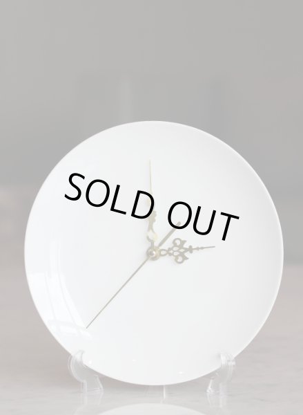 ☆SALE品☆ 980円特価品□白磁□時計セット (メタプレート ver