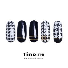 画像1: 450円在庫一掃価格  finome(フィノミー)   【fnm-f02_ハウンドトゥース】| ジェルネイルシール (1)