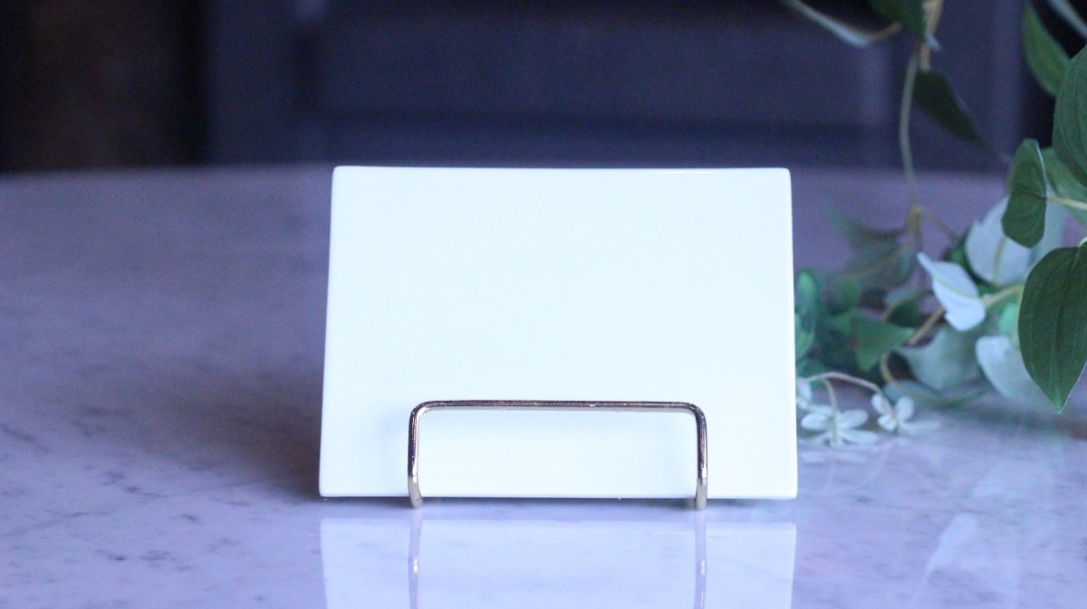 画像1: □白磁□陶板　約16cm×12cm 厚さ0.5cm＊アウトレット品  | ポーセラーツ白磁 (1)