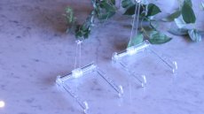 画像2: 樹脂スタンド（クリア） サイズ 小 | ポーセラーツ　什器 (2)