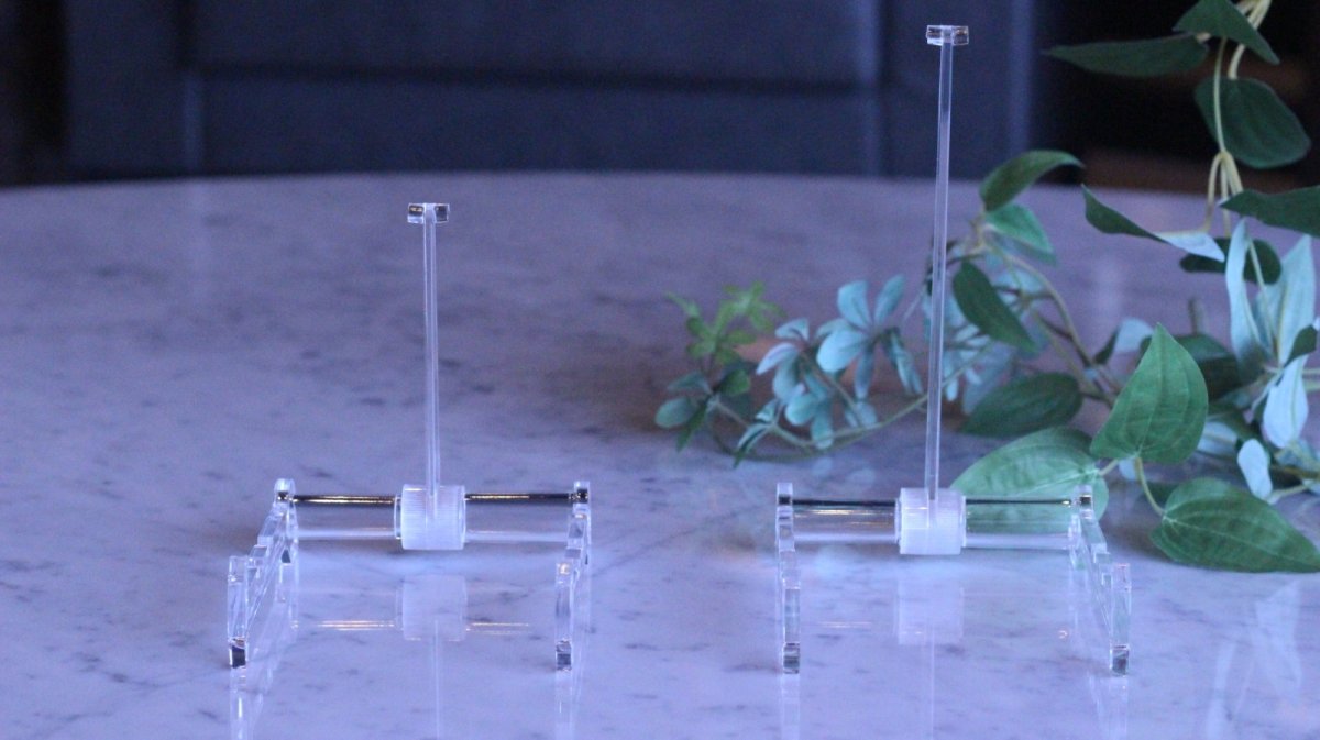 画像1: 樹脂スタンド（クリア） サイズ 小 | ポーセラーツ　什器 (1)